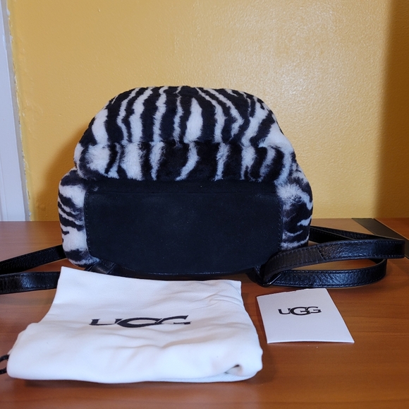 UGG Dannie II Mini Sheepskin Zebra Backback - Picture 6 of 10